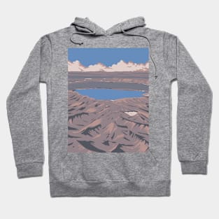 Askja Caldera in Central Highlands of Iceland WPA Art Deco Poster Hoodie